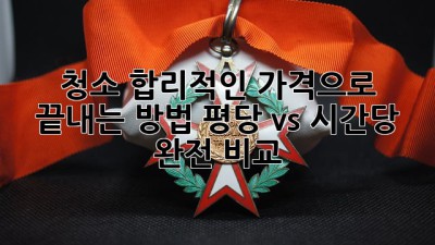 🧹 청소, 합리적인 가격으로 끝내는 방법? 평당 vs 시간당 완전 비교! 💰