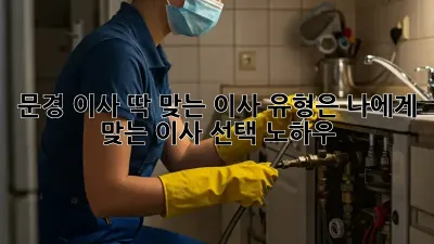 문경 이사, 딱 맞는 이사 유형은? 나에게 맞는 이사 선택 노하우!